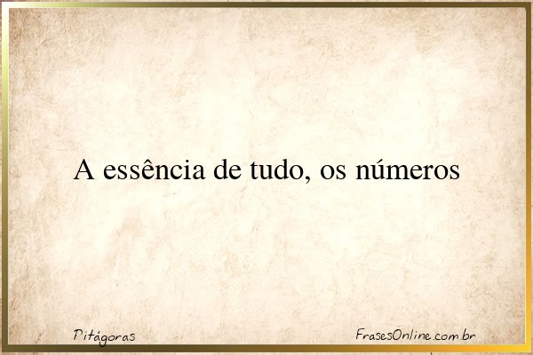 Frase de Pitágoras