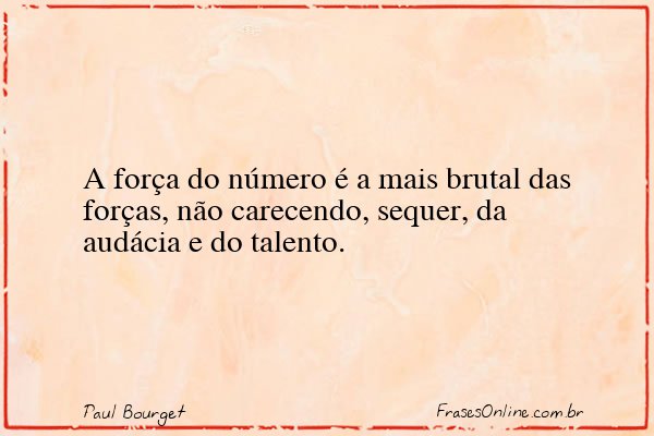 Frase de Paul Bourget