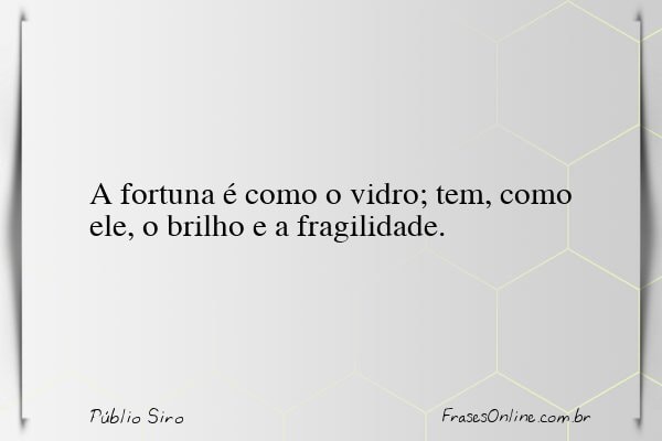 Frase de Públio Siro
