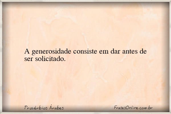 Frase de Provérbios Árabes