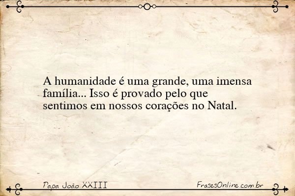 Frase de Papa João XXIII