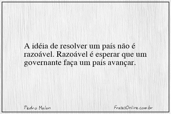 Frase de Pedro Malan