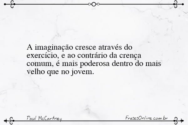 Frase de Paul McCartney
