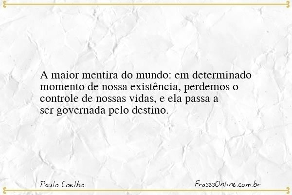 Frase de Paulo Coelho