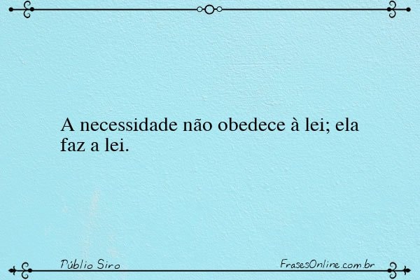 Frase de Públio Siro