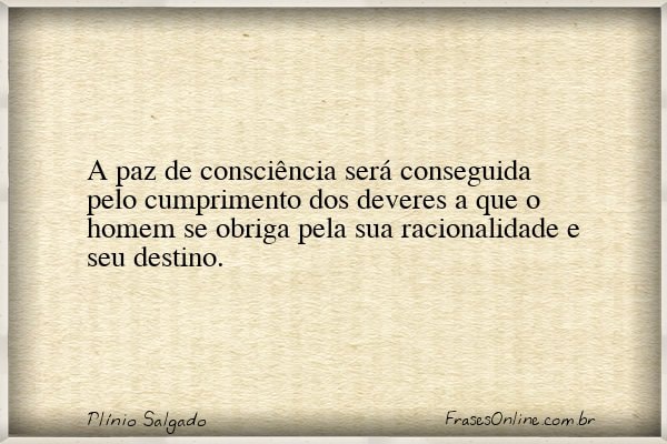 Frase de Plínio Salgado