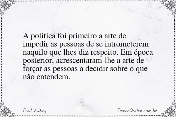 Frase de Paul Valéry
