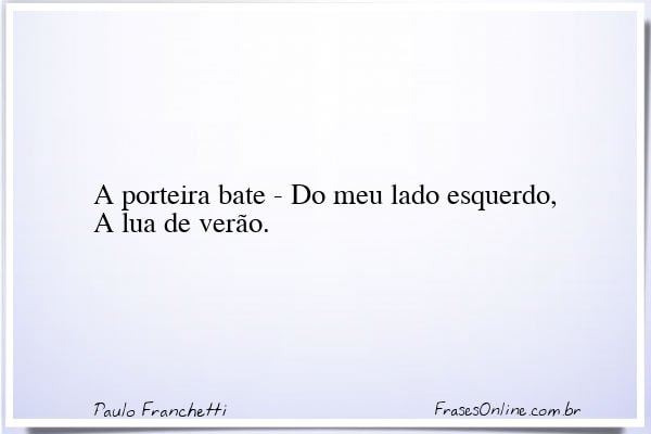 Frase de Paulo Franchetti
