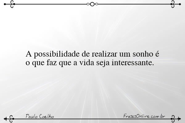 Frase de Paulo Coelho