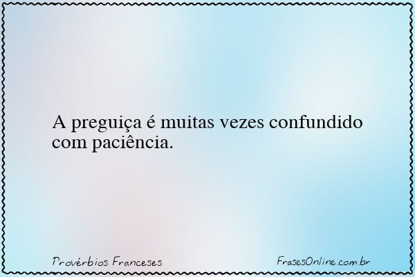 Frase de Provérbios Franceses