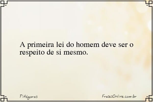 Frase de Pitágoras