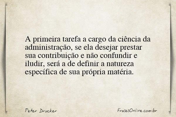 Frase de Peter Drucker