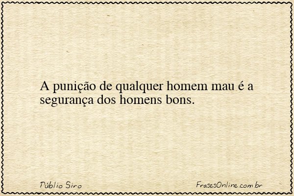 Frase de Públio Siro