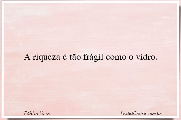 Frase de Públio Siro