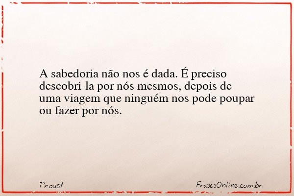 Frase de Proust