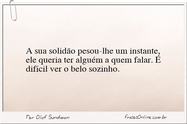 Frase de Per Olof Sundman