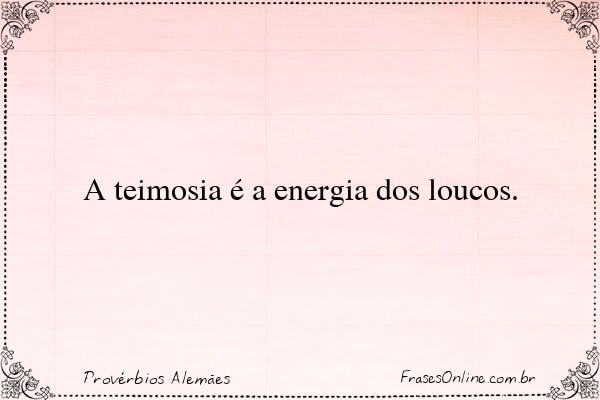 Frase de Provérbios Alemães