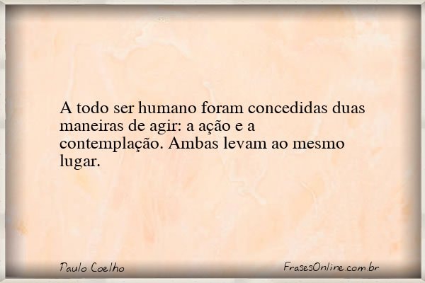Frase de Paulo Coelho