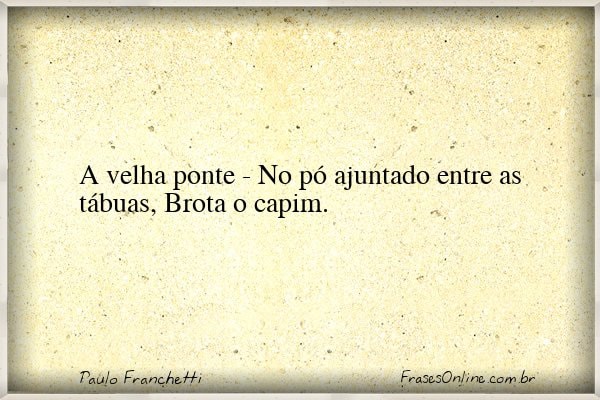 Frase de Paulo Franchetti