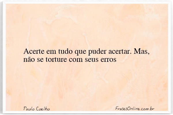 Frase de Paulo Coelho