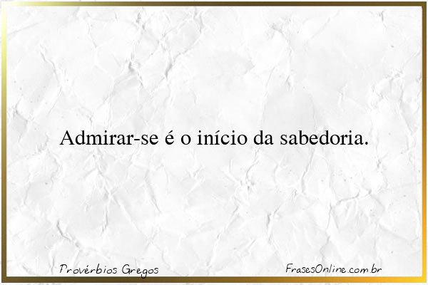 Frase de Provérbios Gregos