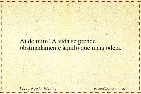 Frase de Percy Bysshe Shelley