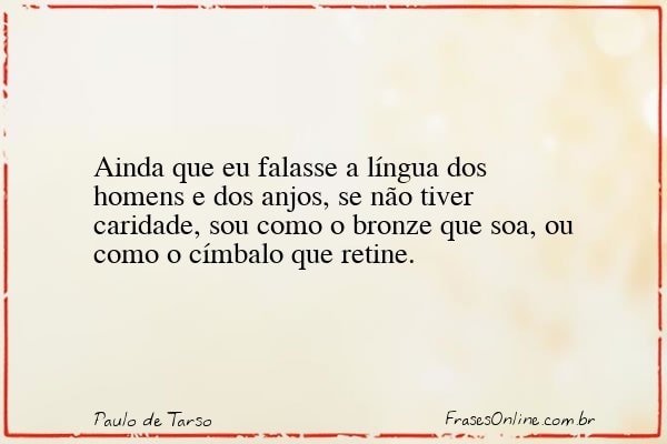 Frase de Paulo de Tarso