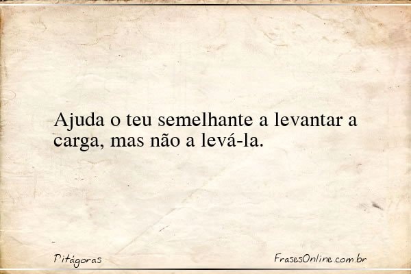 Frase de Pitágoras