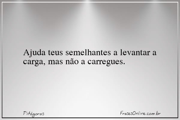 Frase de Pitágoras