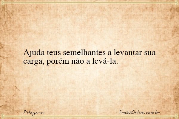 Frase de Pitágoras