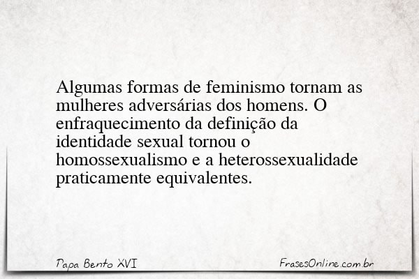 Frase de Papa Bento XVI