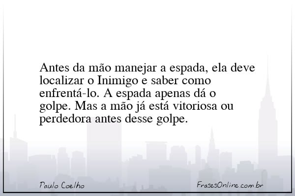 Frase de Paulo Coelho