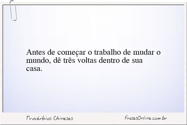 Frase de Provérbios Chineses