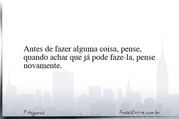 Frase de Pitágoras