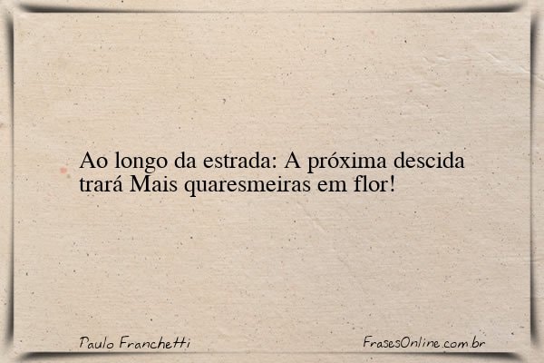 Frase de Paulo Franchetti