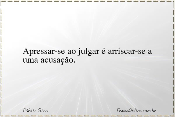 Frase de Públio Siro