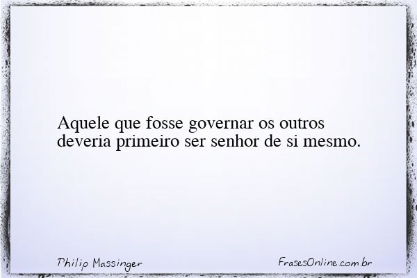 Frase de Philip Massinger