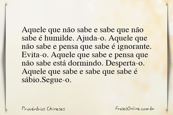 Frase de Provérbios Chineses