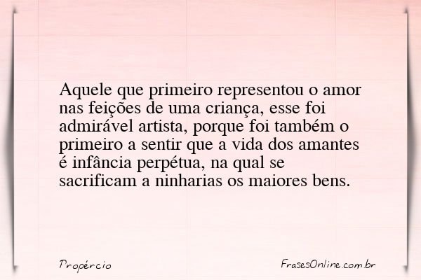 Frase de Propércio