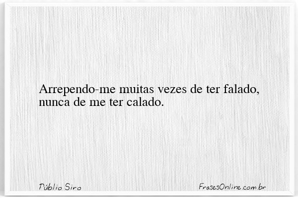 Frase de Públio Siro