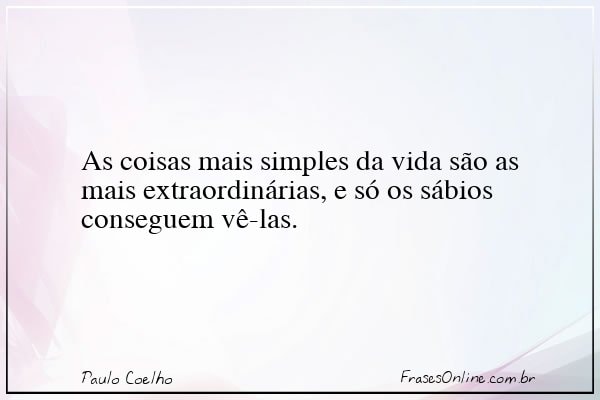 Frase de Paulo Coelho