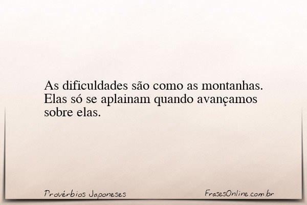 Frase de Provérbios Japoneses