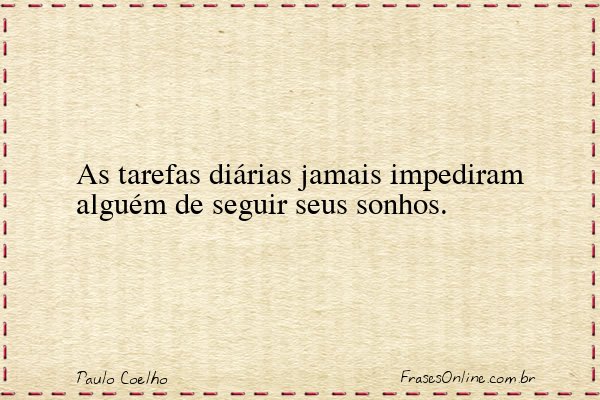 Frase de Paulo Coelho