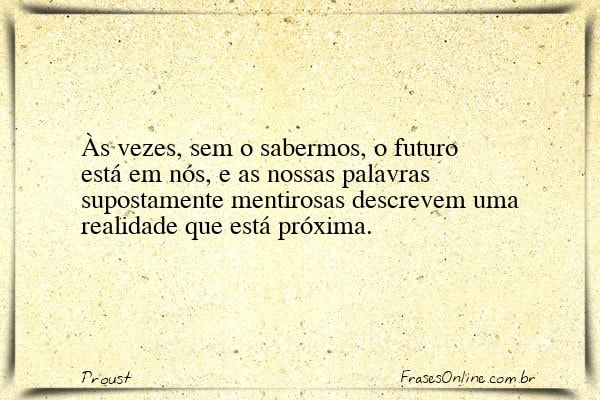 Frase de Proust