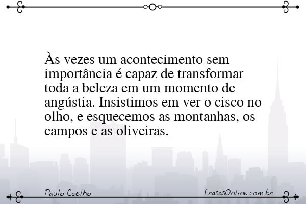 Frase de Paulo Coelho