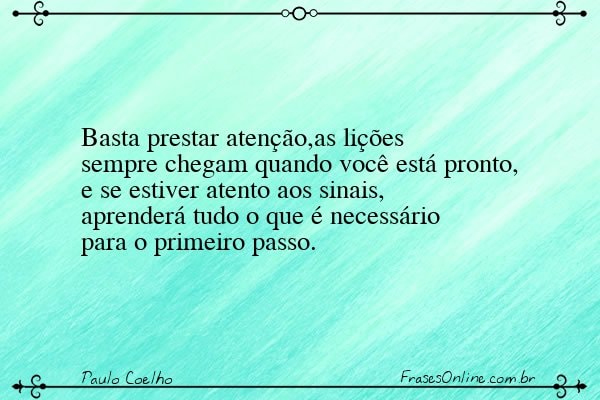 Frase de Paulo Coelho