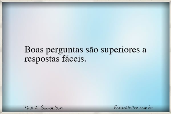 Frase de Paul A. Samuelson