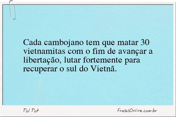 Frase de Pol Pot