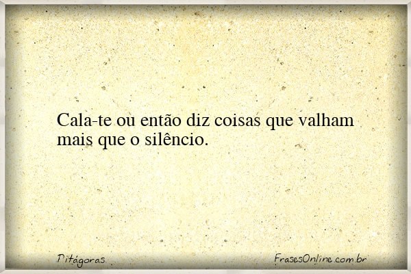 Frase de Pitágoras