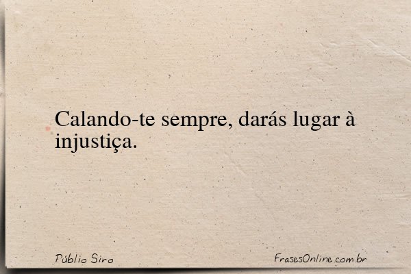Frase de Públio Siro